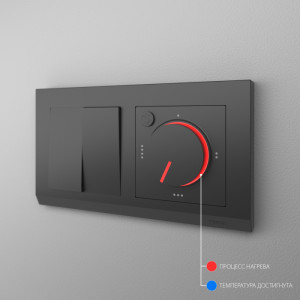 Терморегулятор Встраиваемые механизмы черные W1151108